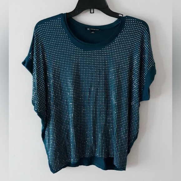 INC Studded Short Sleeve Top - Picture 1 of 4
